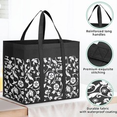 Convenient Multi-Use Foldable Tote Bags – 4-Pack Heavy Duty and Waterproof