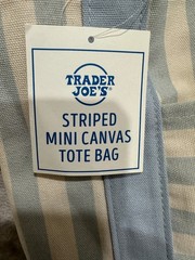 Trader Joe’s Mini Striped Canvas Tote Bag Bundle of 4 Summer 2026 New With Tags