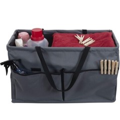 Household Essentials Grey Krush Canvas Utility Tote with Pockets | Reusable