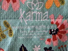 Karma Gifts Large Recycled Plastic Floral Tote Bag, New with Tag