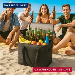 musbus 2-Pack, XL-Large Insulated Grocery Shopping Bags, Black, Reusable Bag,The