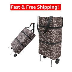 Stylish Reusable Grocery Bags with Carrying Wheels – Eco-Friendly & Practical
