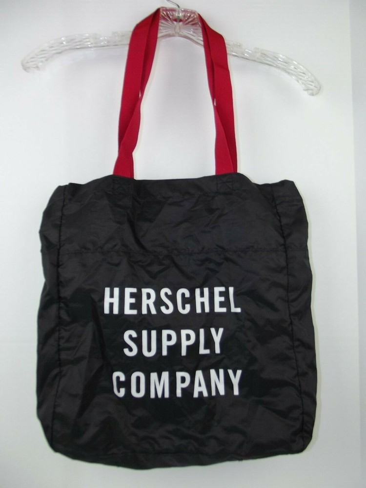 Herschel Reuseable Packable Tote Bag Los Angeles Red Handle