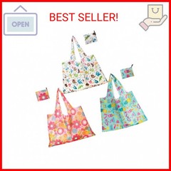 lyBlissor Extra Large 50Lbs Foldable Reusable Shopping Bags with Handles Fold Up