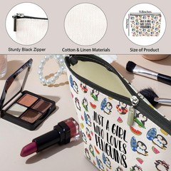 Cute Penguin Makeup Bag Gifts Penguins 9.8×7 Inches, Multicolor285
