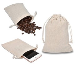5×6.9 Inch Double Canvas Drawstring Bag Cotton Pouch Gift Sachet Bags Muslin …