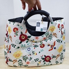 NEW Living In Style City Tote Floral Large Tote Shopping Bag Round Handles NWT