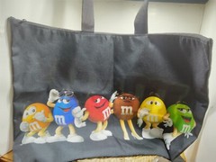 M&M’s World Black Tote Bag 100% Polyester Strong Bag Cute 23″x18″