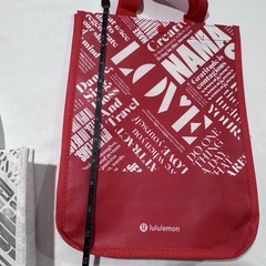 Lululemon Reusable Bag Lot Small Logo White Red Silver Love Yoga GC Zip Pouch
