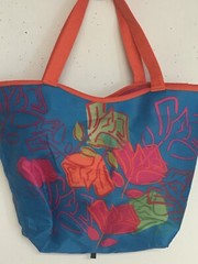 LANCOME TOTE Abstract FLORAL THEME Bag REUSABLE SHOPPING/ BOOK BAG