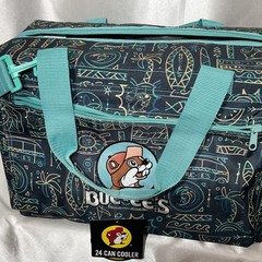 Set Buc-ees Leopard Print Reusable Tote Bag With Pink and red 24 cooler