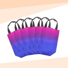 12Pcs Reusable Gift Bags with Handles 7.9 x 9.8 Inch Gradient Purple