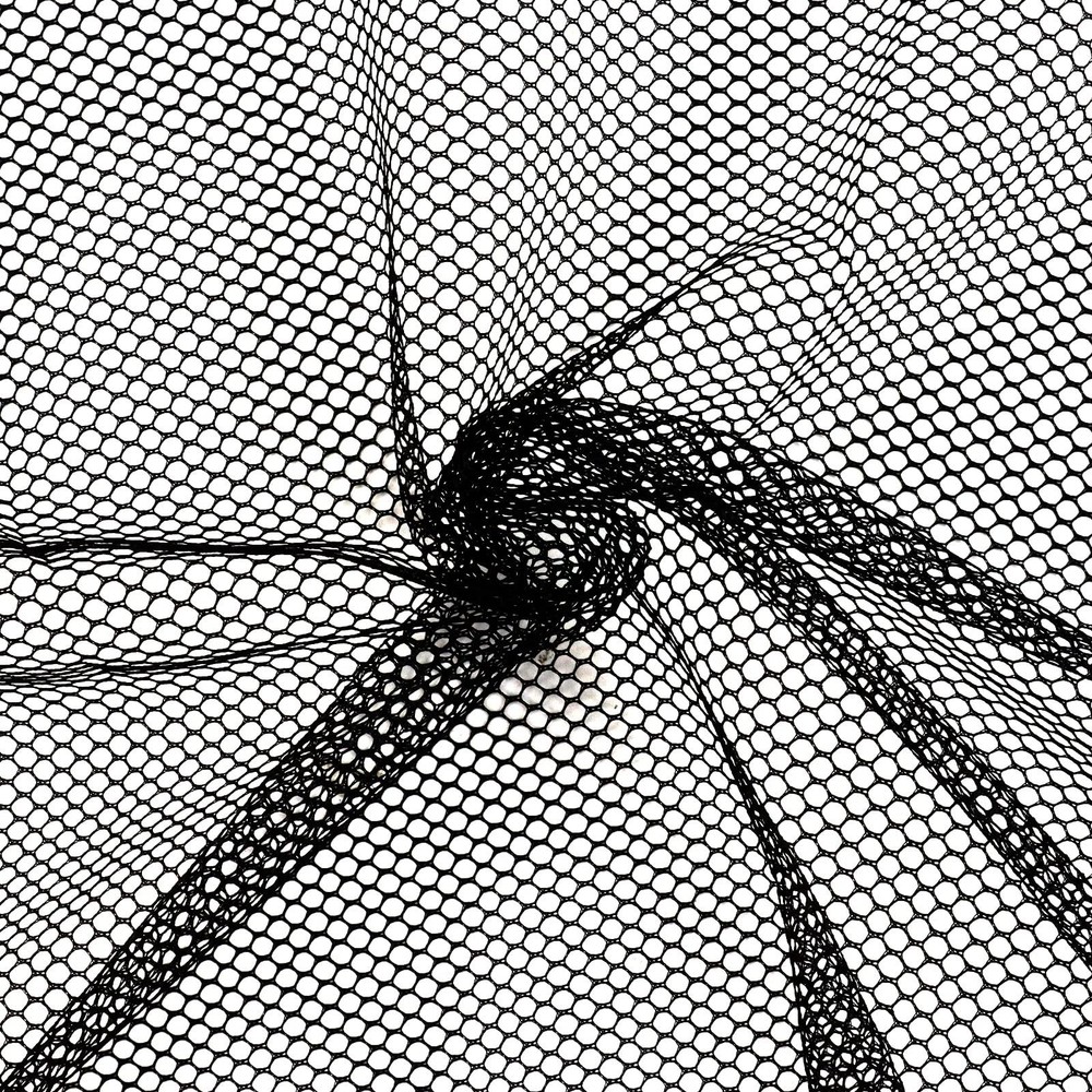 Black Mesh Fabric 62 X 59 Inch Soft Mesh Netting Slightly Stretchy For Shopping