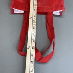 Lululemon Small Reusable Shopping Bag Red White Logo Button Closure