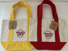 Trader Joe’s NEW Mini Canvas Tote Bag Reusable Limited Edition Color Red