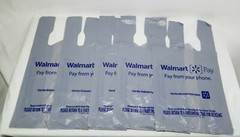 Walmart Plastic Grocery Bags Single Use New Folded Art Crafts Trash Bag