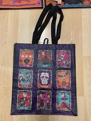 New Day Of The Dead Lot Of Five Reusable Grocery Shopping Bags Halloween HEB