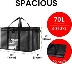 3XL Food Delivery Insulated Bag – Heavy Duty Cool Tote for Groceries & Catering