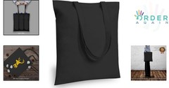 5-Pack Cotton Tote Bags 16x15in Reusable Eco-Friendly Shopping Gift