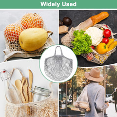1-Pack Cotton Mesh Bag, Reusable Washable Mesh Net String Grocery Bags, Reusa…