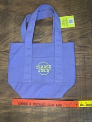 Trader Joe’s Mini Trick or Treat Halloween Canvas Tote Bag Purple(U15, U16)
