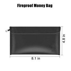 Small Fireproof Money Bag Waterproof Document Safe Pouch FROM USA