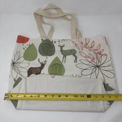 Earthwise Canvas Tote Bag Deer Tree Print Reusable Grocery Shop Eco Made In USA