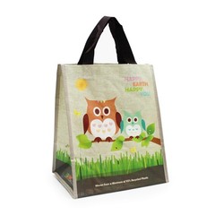 (3 Pack) Laminated Mini Woven Reusable Grocery Shopping Bags, made with a min…