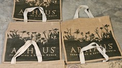 ARHAUS Jute Reusable Beige Shopping Tote Bags (Qty 7)