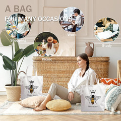 Animal Aesthetic Tote Bags Gifts for Women Who Love Animals, Funny Cute Reusable