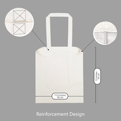 TOPDesign 10-Pack Economical 11.8″x13″ Cotton Tote Bags, Lightweight Small Reusa