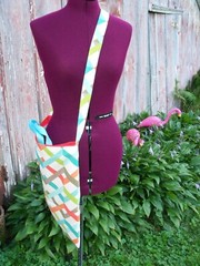 Multicolor Geometric Print Tote Bag Grocery Shopping Beach Pool