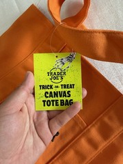 Trader Joe’s Orange Bundle Of 2 Bags Canvas Tote & Mini Insulated Cool Bags