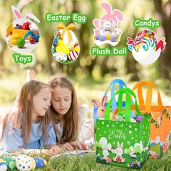 Iioscre 8 PCS Easter Gift Bags, Reusable 1 count (Pack of 8), Style 1
