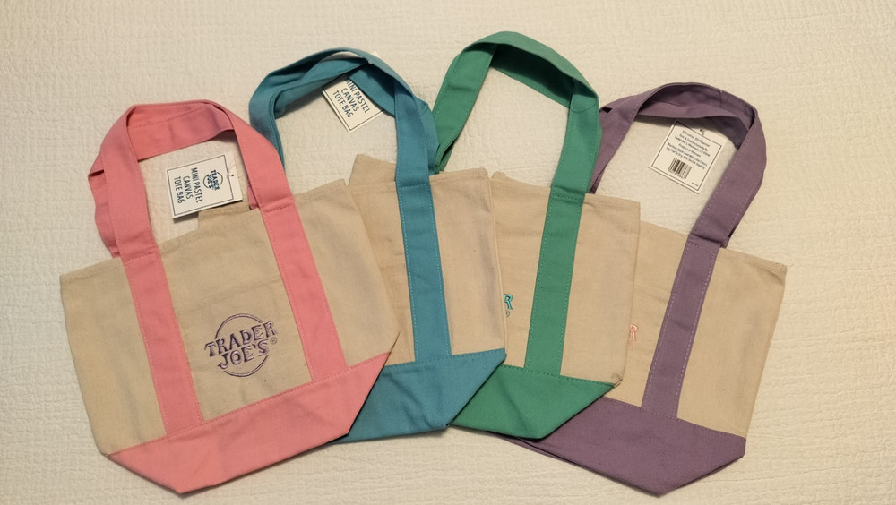 Trader Joe’s 2026 Mini Pastel Canvas Tote Bag 1 Pack