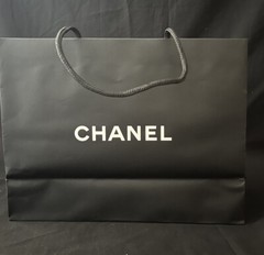 Authentic CHANEL Paper Reusable Shopping Bag Black 13″ x 17 ” x 6.5″