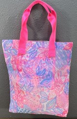 Lilly Pulitzer Snappy Turtle MESH SHOPPER TOTE BAG Reusable Grocery Shopping Bag