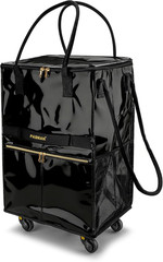 Reusable Grocery Bag on 5 Wheels, Foldable Rolling Tote Bag with Handle and Zipp