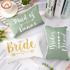 Whaline 8Pcs Bridesmaids Makeup Bags Wedding Bridal Cosmetic Sage Green