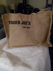 Trader Joe’s Burlap Nautical Flag “C Charlie” Jute Tote Bag