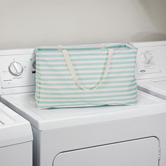 Teal Striped Krush Container All-Purpose Utility Tote
