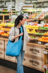Sling rePETe + Refine | Eco-friendly Messenger-Style Reusable Tote Bag (Obsid…