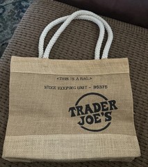 NWOT Trader Joe’s Jute Tote Bag HTF – Rare reusable Travel Casual Natural