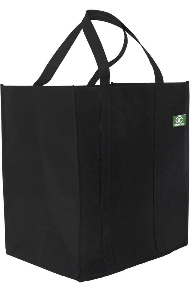 Reusable Grocery Bags 5 Pack Black – Hold 40+ lbs – Extra Large & Super Strong