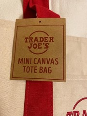 Trader Joe’s Red & Green Set: Mini Canvas Tote + Micro Tote & Grocery Bag – 6 pc