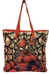 Marvel SPIDERMAN🕷 XL TRANSPARENT Red Reusable Tote/Shopping/Gift Bag🆓Shipping!