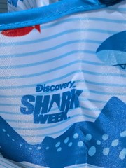 Shark Week Polyester Semi-sheer Canvas Reusable Shopping Beach Tote Bag 15×20