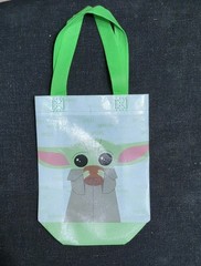 Star Wars Mandalorian Grogu Reusable Shopping Bag All-Over Pattern 11x7in