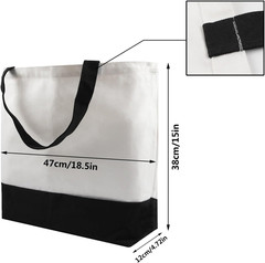 10 Pack Sublimation Tote Bags Polyester Blank Canvas DIY Craft Bags