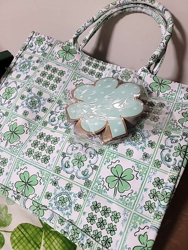 NW0T CANVAS TOTE BAG Clover 🍀 1 Pack Clover 40ct Beverage Napkins